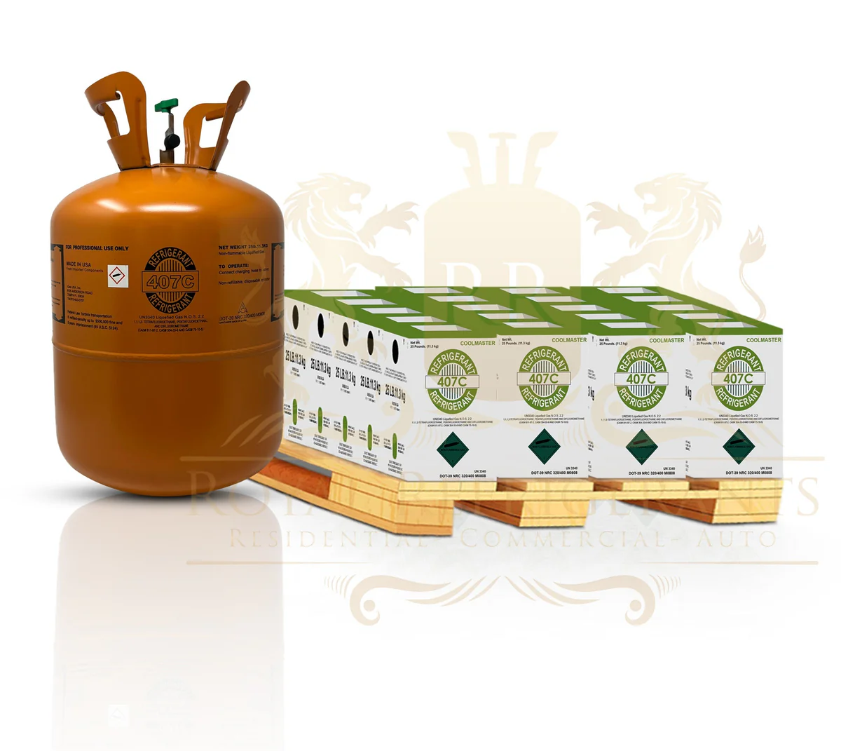 R-407C Réfrigérant – 25 lb / 11,3 kg – Neuf & Scellé - vue 3
